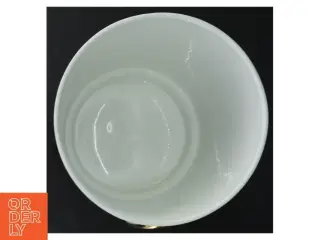 Porcelænskop med blomster og guldkant fra Weisswasser (str. Ø. 14 cm)