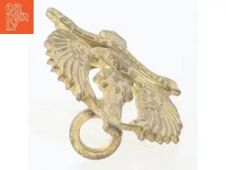 Messing vægophæng med ørn og anker motiv (str. 4x2 cm)