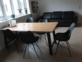 Spisebord 190x90 med stole