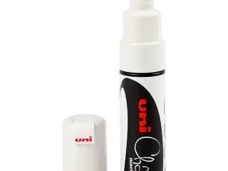Chalk Marker, streg 8 mm, hvid, 1 stk.