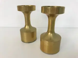 Et sæt retro messing stager