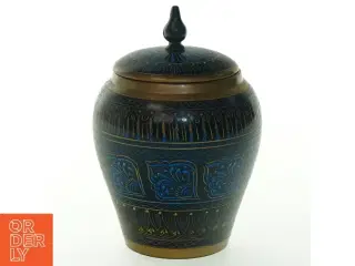 Dekorativ krukke med låg (str. 14 cm)