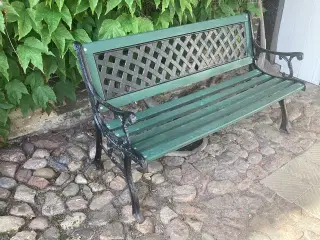 Havebænk træ og metal