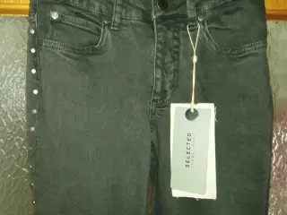 NYE SELECTED JEANS MED NITTER, W 25