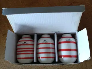 Kähler Omaggio Miniature vaser (3 stk.) - Scarlet