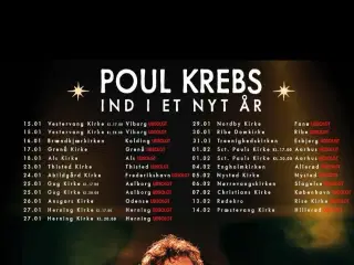 Poul Krebs billetter 2 stk Skt. Pauls kirke kl 17