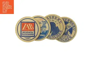 Vintage ølbrikker (str. Ø. 12 cm)
