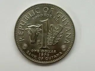 One Dollar Guyana 1970