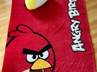 Lækkert Angry Birds tæppe og pude