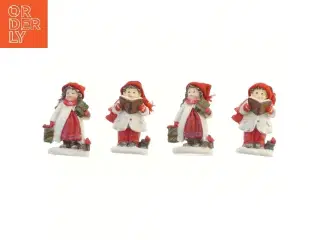 Julefigurer med nissehuer (str. 4 styk, 10 cm)