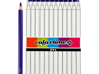 Colortime Farveblyanter, L: 17,45 cm, mine 5 mm, JUMBO, lilla, 12stk./ 1 pk.