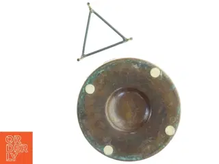 Gammel kobbergryde med stativ (str. Diameter 28 cm h 25 cm)