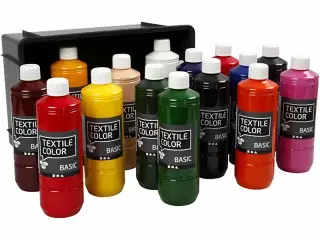Textile Color, ass. farver, 15x500ml/ 1 pk.