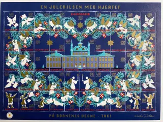 Julemærker Danmark utakkede helark