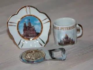 Souvenir tandstikholder fra Sankt Petersborg Rusla