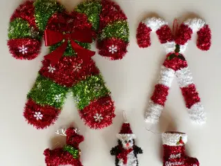Blandet julepynt til ophæng