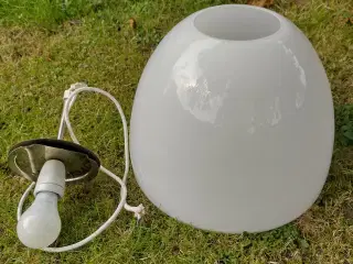 hvid glas pendel lampe