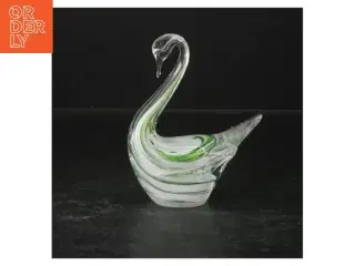Glasfigur af en svane (str. 12,5 cm)
