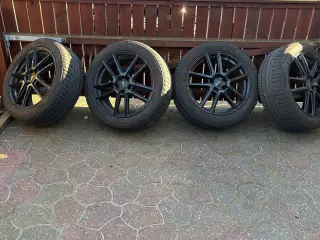 4 alufælger 19” med lidt slidte vinterdæk 