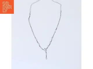 Perlehalskæde i sølvfarve fra H&M (str. 50 cm)