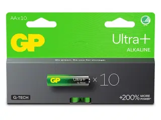 GP Ultra Plus Alkaline AA-batteri 15AUP/LR6 10-pak
