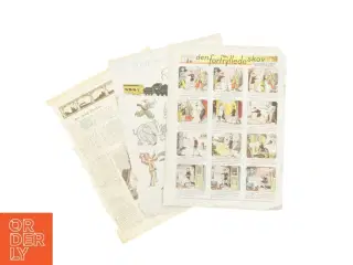 Vintage papirdukker og tegneserier fra Påklædningsdukker (str. 36 x 25 cm)