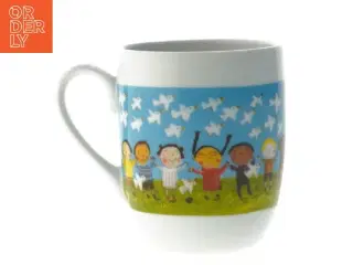 Porcelænskrus med UNICEF motiv fra UNICEF (str. Ø. 8 cm længde. 10 cm)