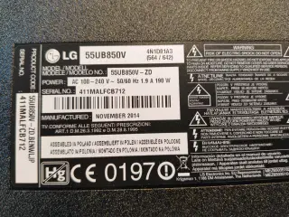 LG 55UB850V til reservedele