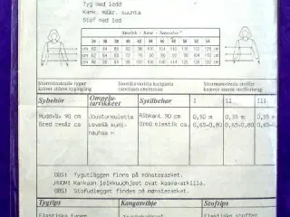 Snitmønster i uåbnet pakke. 