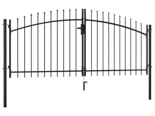 Dobbelt hegnslåge med spydtop 300 x 150 cm