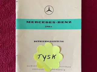 Instruktionsbog  Mercedes-Benz 180e