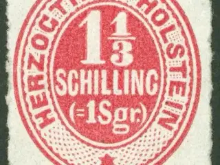 1 1/3 Schilling karmin 1865