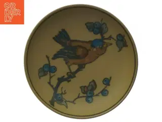Keramikfad med fuglemotiv (str. Ø. 12,5 cm)