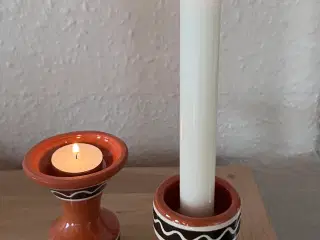 Hyggelige Klippan Keramik lysestager.