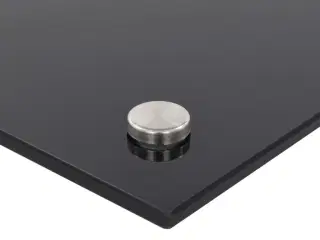 Stænkplade 100x60 cm hærdet glas sort