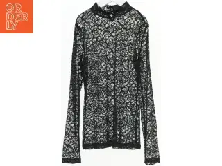 Sort blondebluse med lange ærmer fra LMTD (str. 152)
