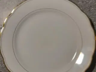 Kahla hvide guldkant tallerkner