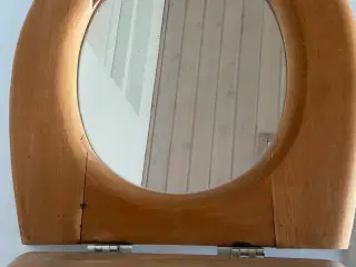 Træ toiletbræt med spejl