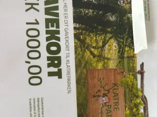 Gavekort til Klatreparken.dk