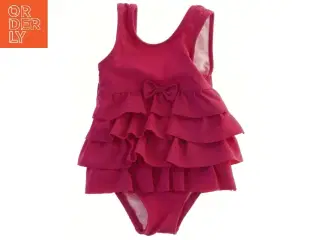 Pink badedragt med flæser (str. 62)