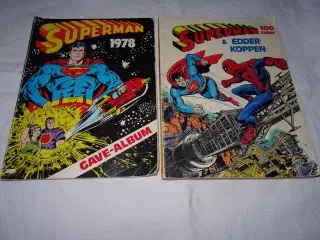 Superman 2 stk + Hulk a4 størrelse
