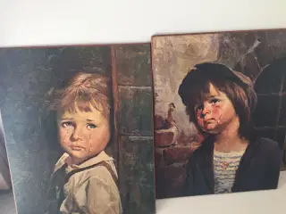2 billeder - Grædende børn