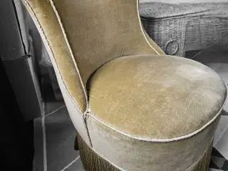 Rokokostol velour grøn 