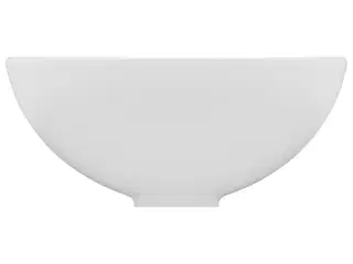 Luksuriøs badeværelsesvask 32,5x14 cm rund keramisk mat hvid