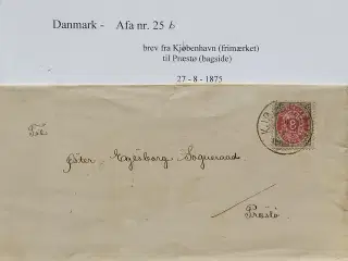 Danmark gamle brev fra Kjøbenhavn til Præstø 1857