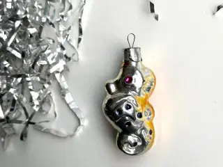 Vintage ornament, søhest, gul og orange, NB