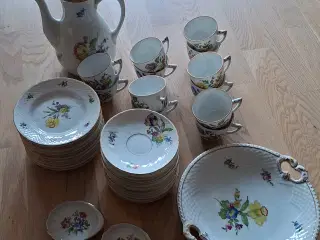 Saksisk blomst kaffestel 