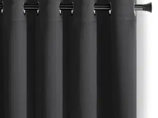 Mørklægningsgardin blackout 140×245 cm – sort, sølvøskner – AmeliaHome