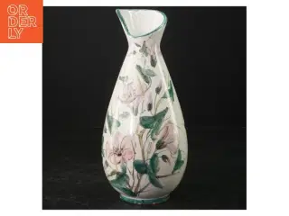 Porcelænsvase med blomstermotiv (str. 22 cm)