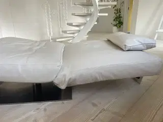 Chaiselong Hvid læder Natuzzi 